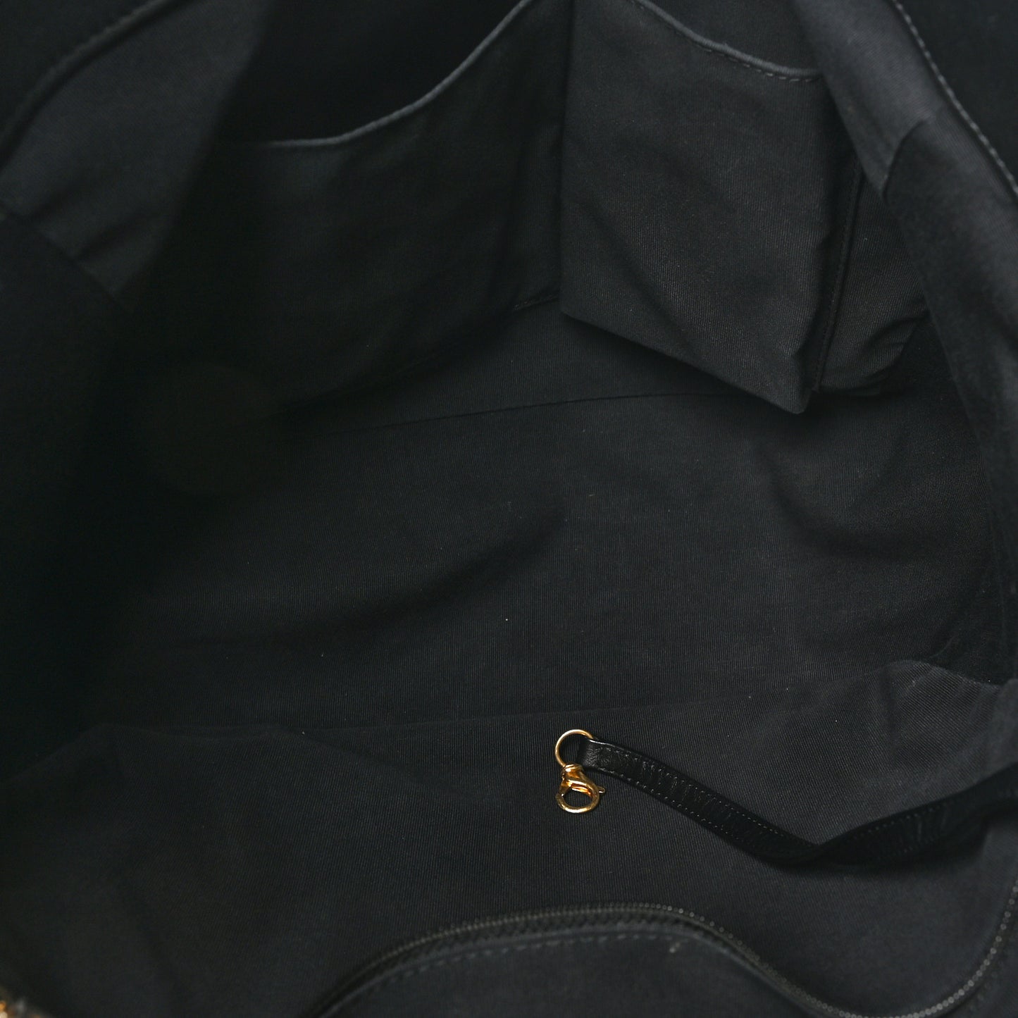Lambskin Quilted Shopping Tote Black