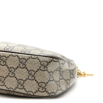 Gucci GG Supreme Monogram Textured Dollar Calfskin Web Small Ophidia GG Handbag Beige Ebony New Acero 10 of 10