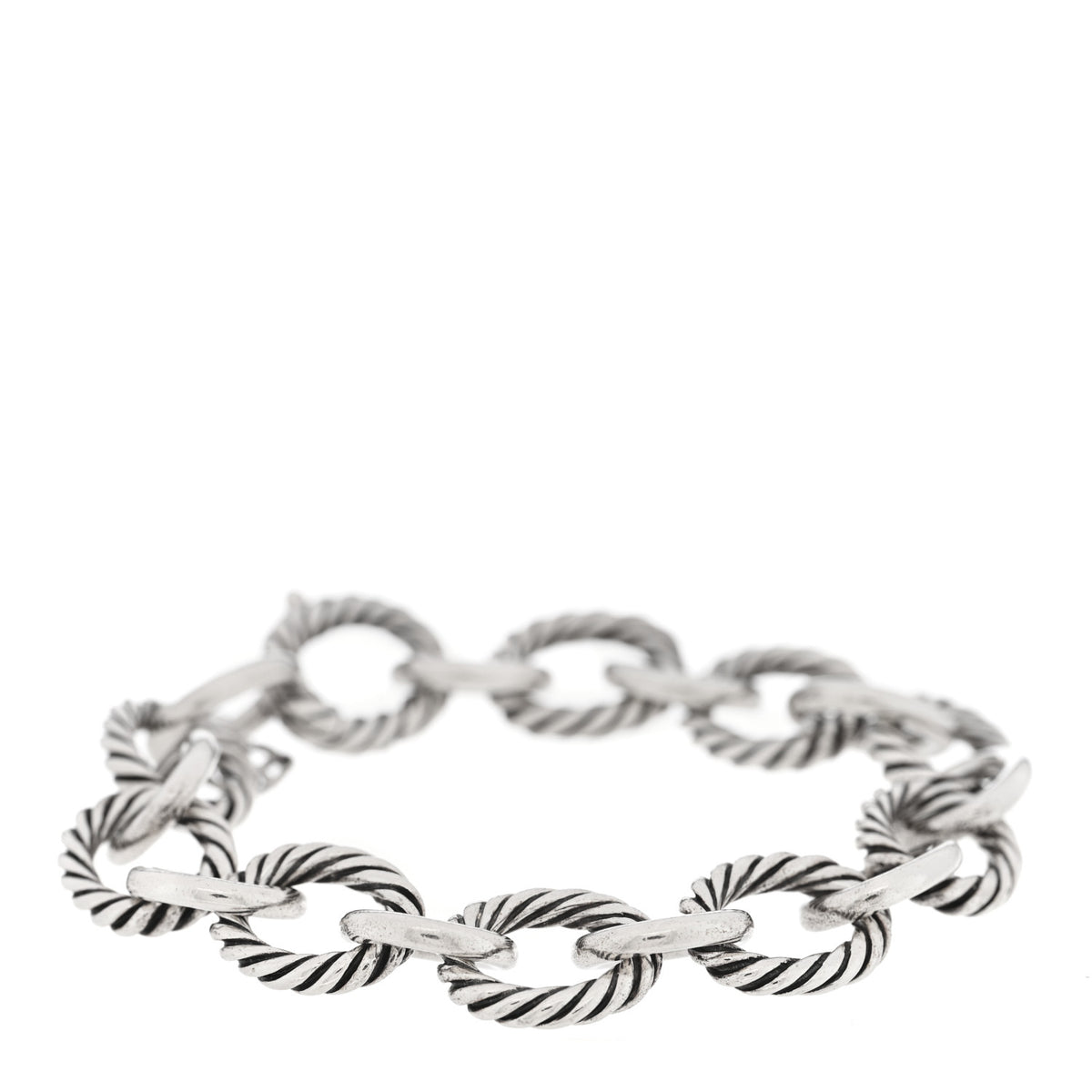 David Yurman Sterling Silver 12mm Large Oval Link Bracelet 1 of 3