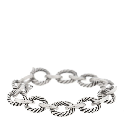 David Yurman Sterling Silver 12mm Large Oval Link Bracelet 1 of 3