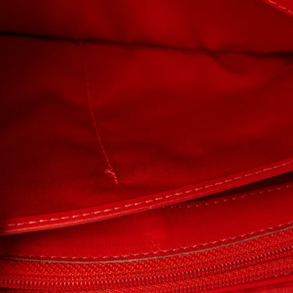 Chanel Patent Calfskin Quilted Brilliant East West Flap Clutch Red 12 of 12