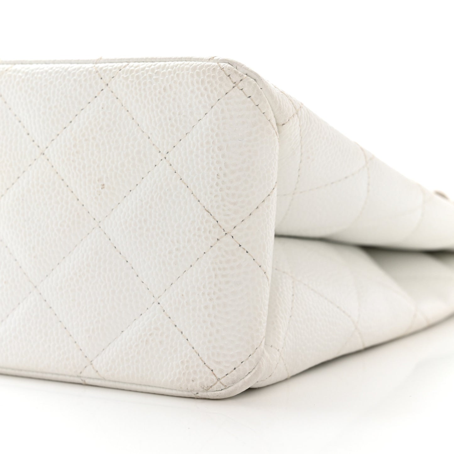 Caviar Quilted Shoulder Bag White