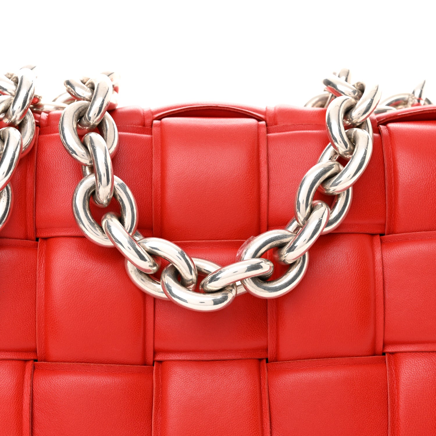 Bottega Veneta Lambskin Maxi Intreccio Padded Chain Cassette Crossbody Bag Nail Polish 8 of 11