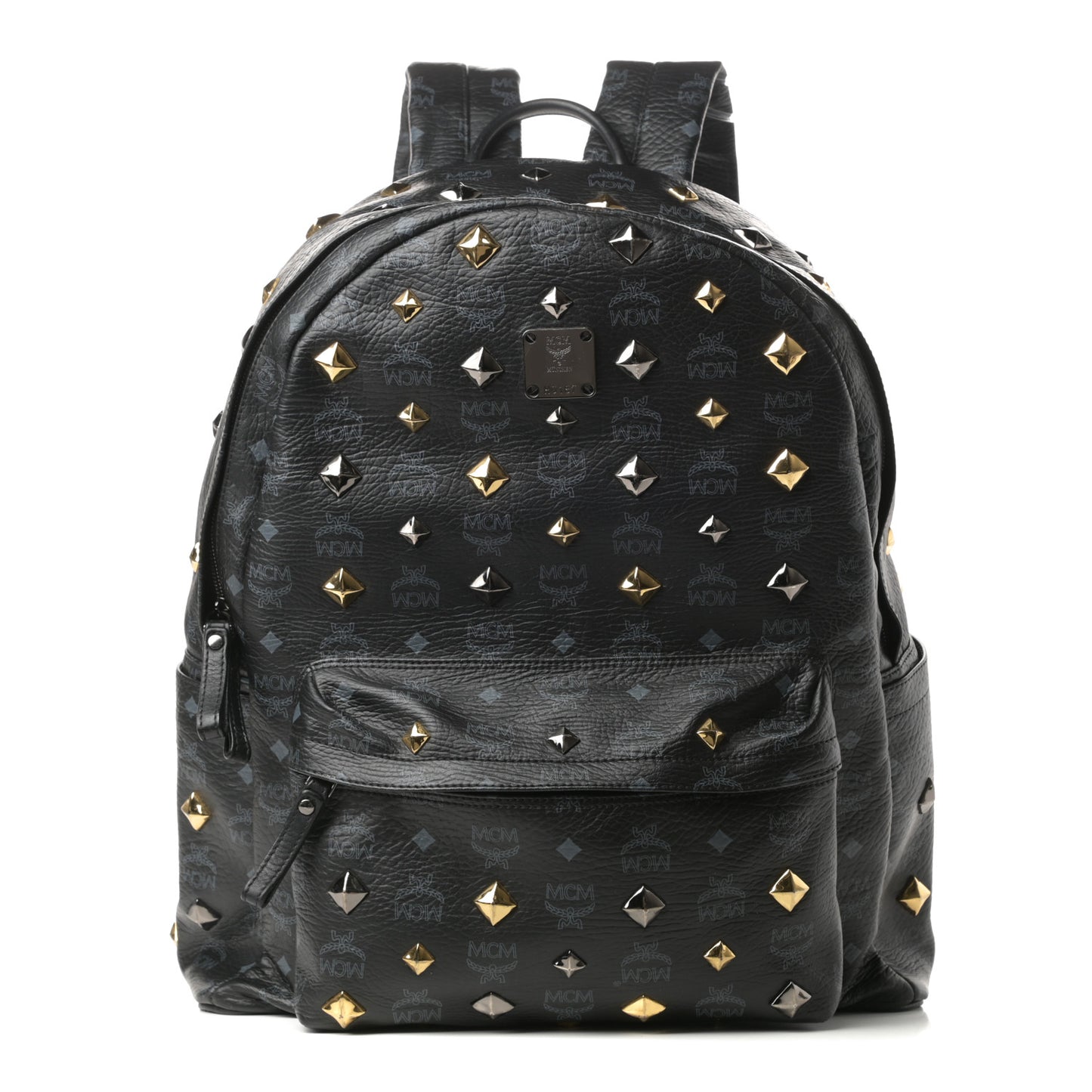Visetos Medium Studded Stark Backpack Black