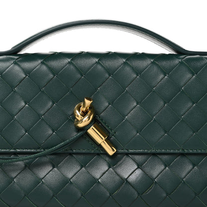 Bottega Veneta Nappa Intrecciato Long Andiamo Top Handle Clutch Emerald Green 8 of 10
