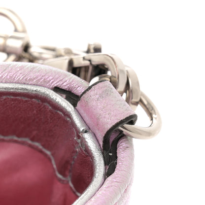 Gucci Iridescent Nappa Vertical Matelasse Medium Maxi Horsebit Chain Shoulder Bag Escape Pink 11 of 14