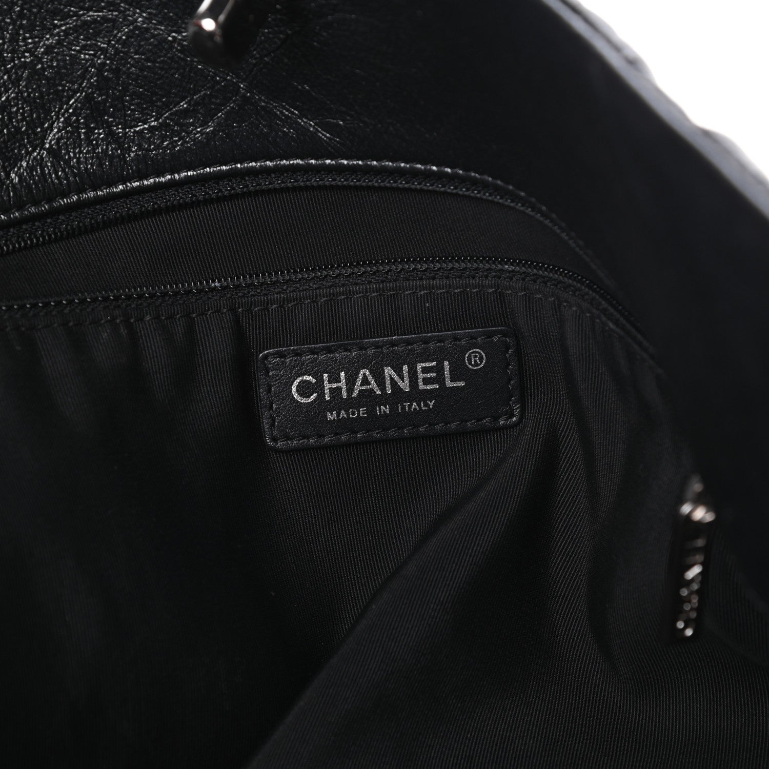 Chanel Crackled Calfskin Quilted Large Big Bang Hobo Black 6 of 10