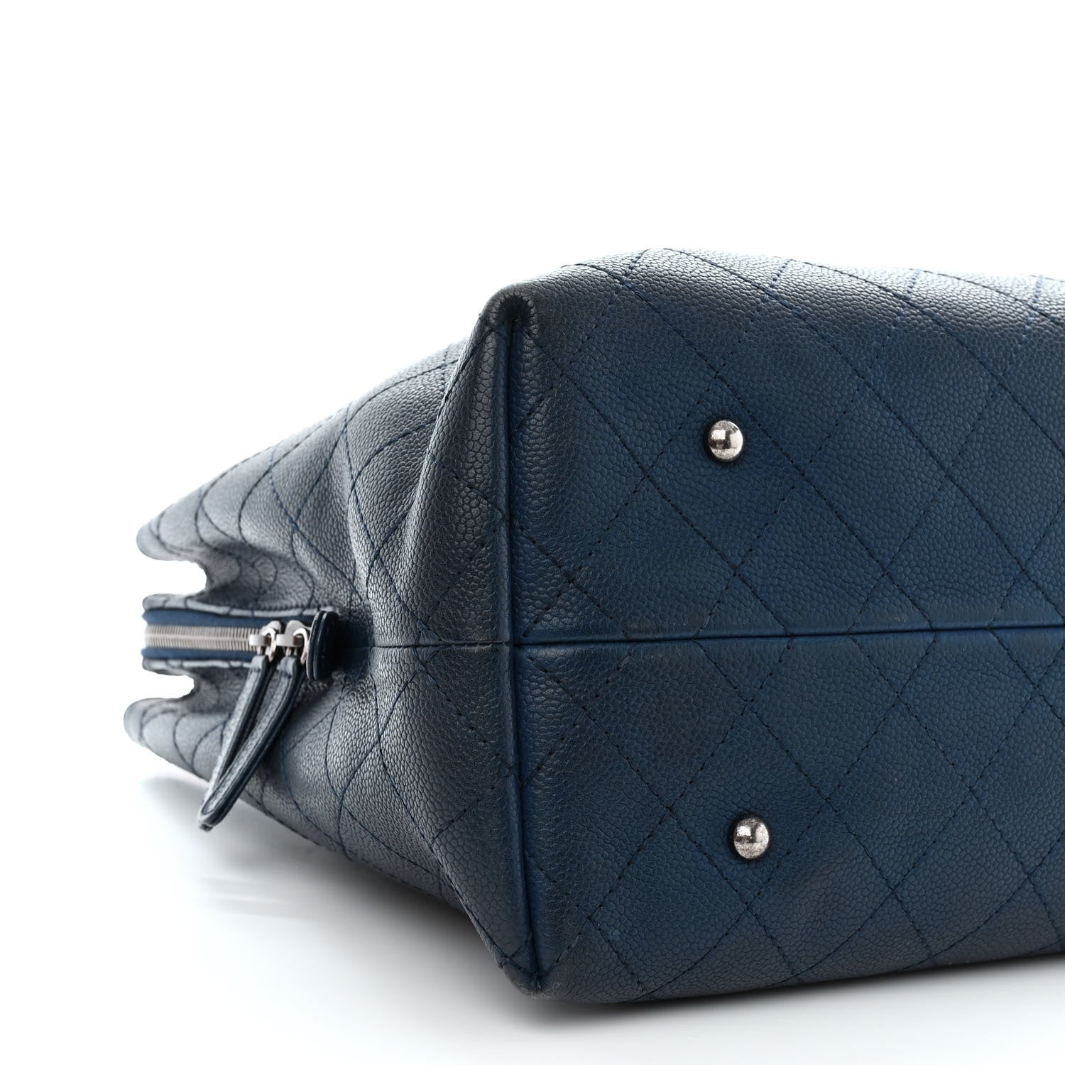 Chanel Grained Vegetal Calfskin Urban Shopping Tote Blue 10 of 19