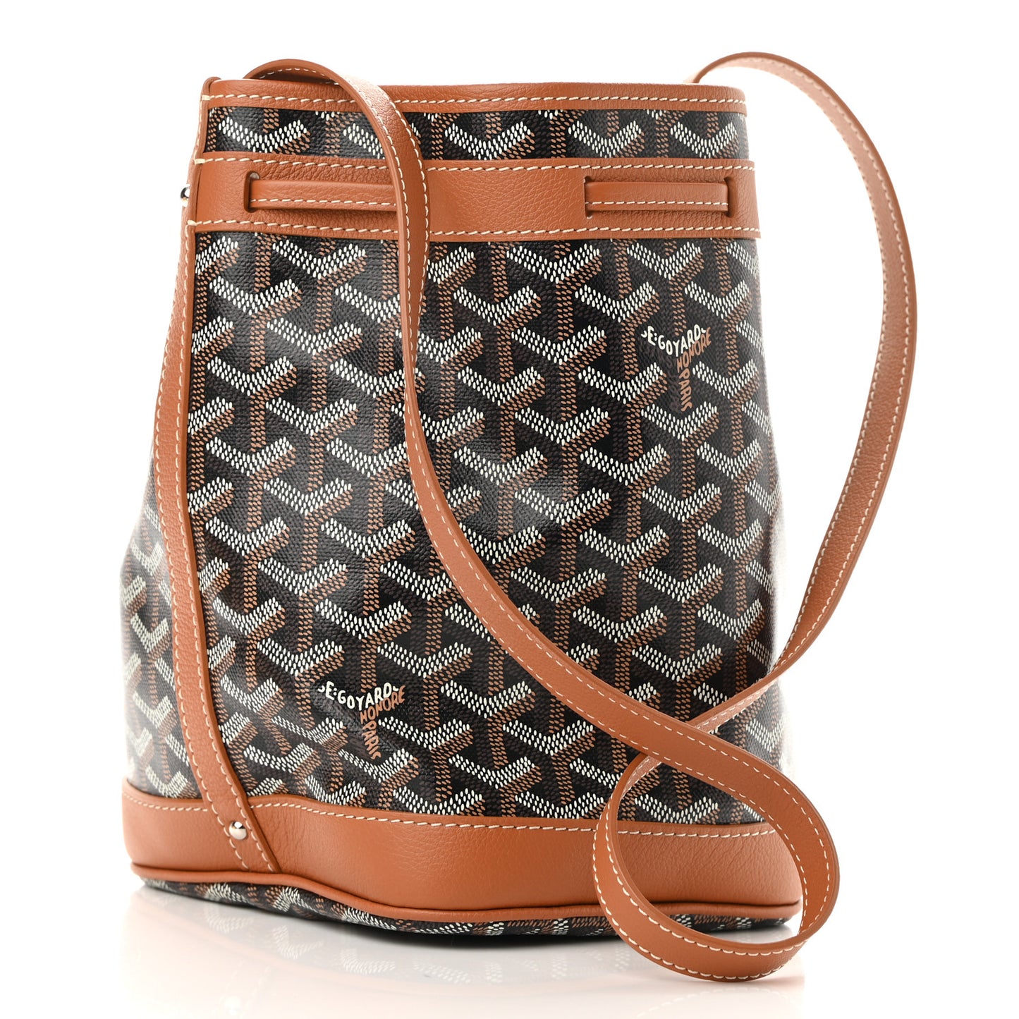 Goyardine Petit Flot Bucket Bag PM Black Gold