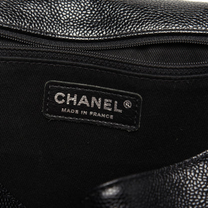 Chanel Grained Calfskin Large Natural Beauty Flap Black 8 of 13