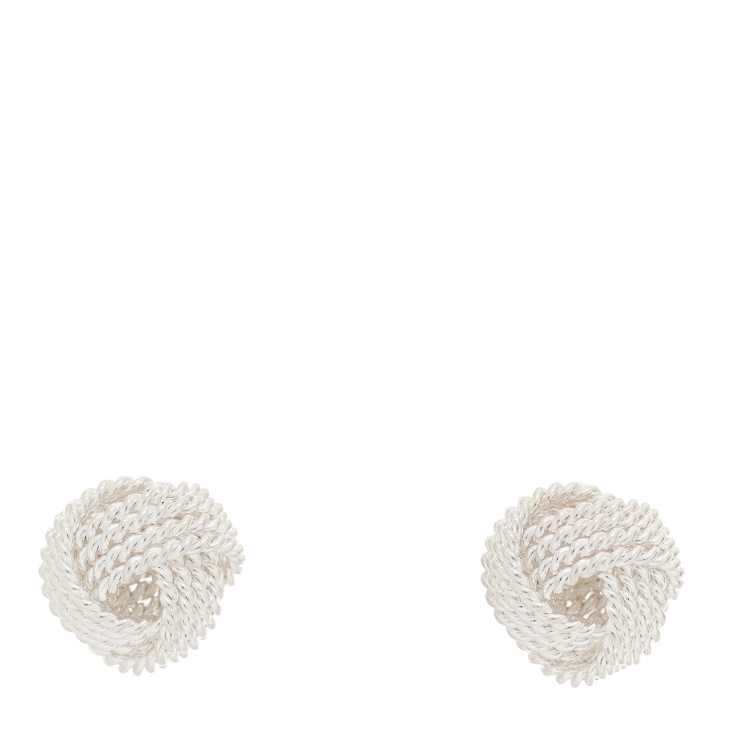 Tiffany Sterling Silver Twist Knot Earrings 1 of 4