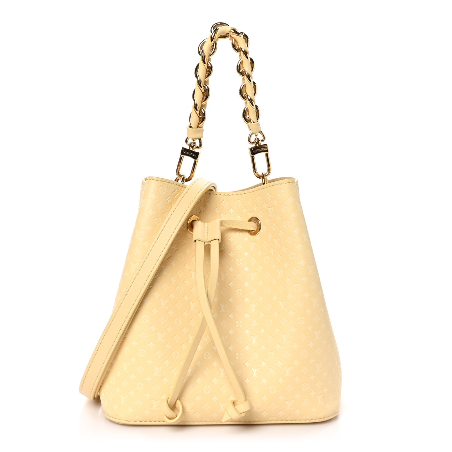 Calfskin Nanogram Embossed Neonoe BB Yellow