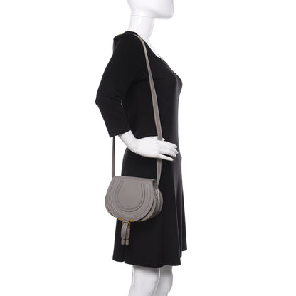 Chloe Calfskin Mini Marcie Round Crossbody Bag Cashmere Grey 2 of 9
