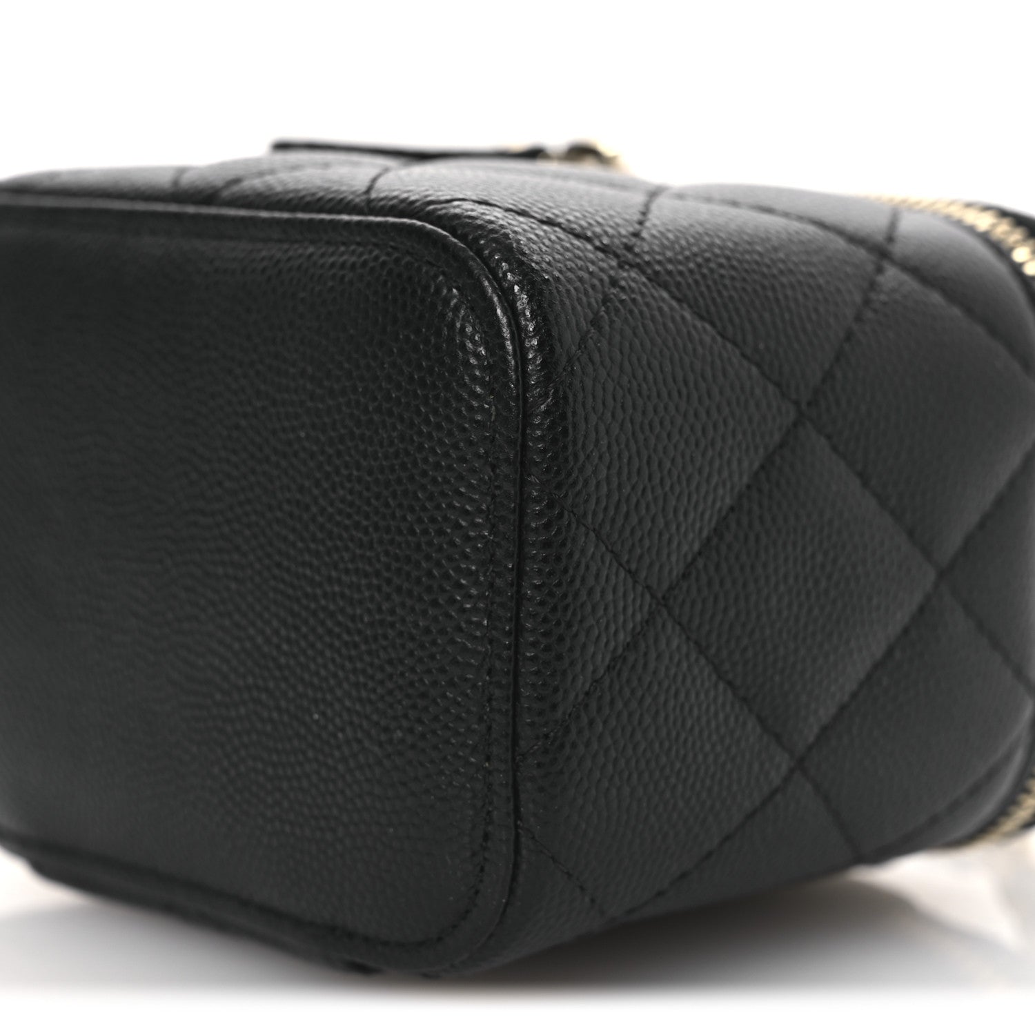Chanel Caviar Quilted Mini Vanity Case With Chain Black 10 of 13