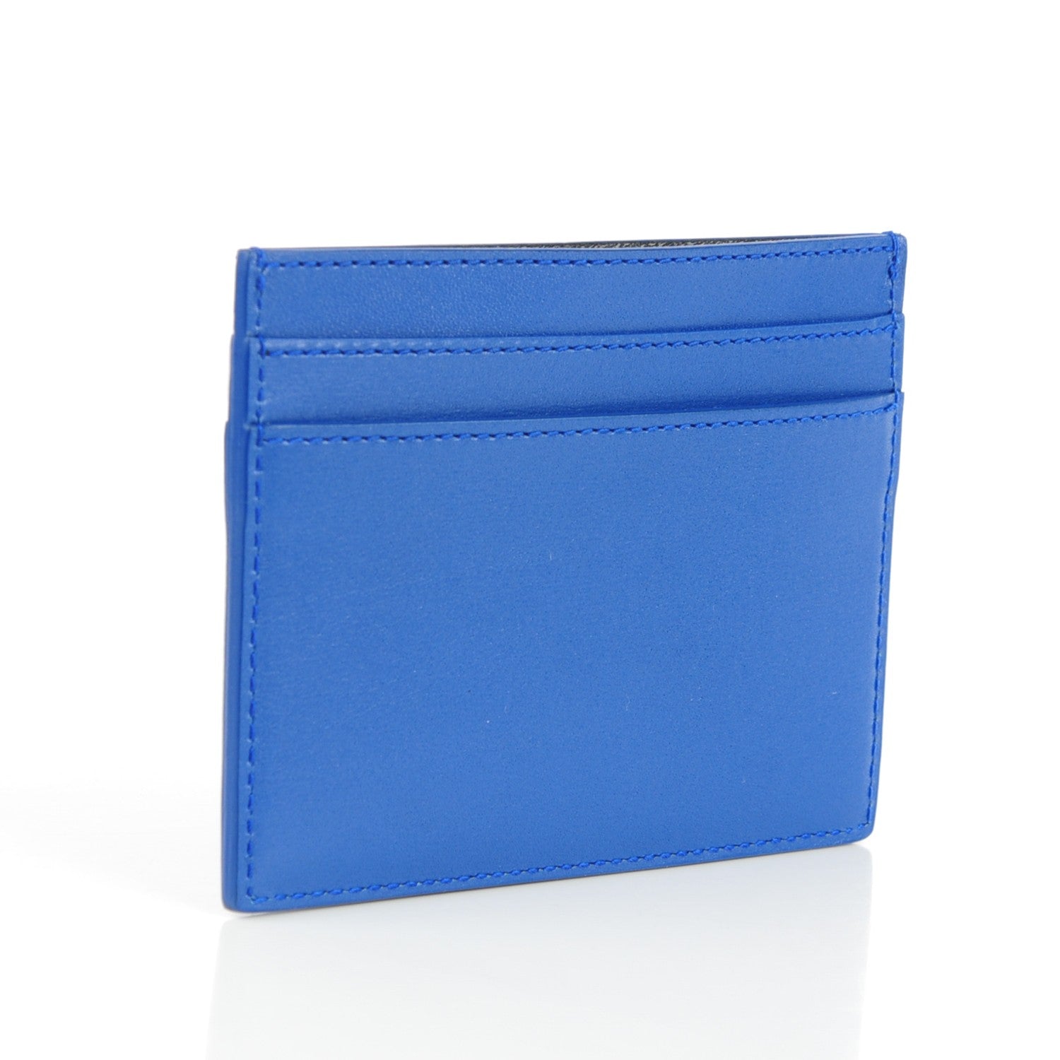 Saint Laurent Calfskin Credit Card Case Blue Majorelle 3 of 6