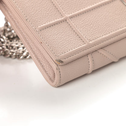 Christian Dior Grained Calfskin Diorama Croisiere Chain Wallet Rose Poudre 19 of 22