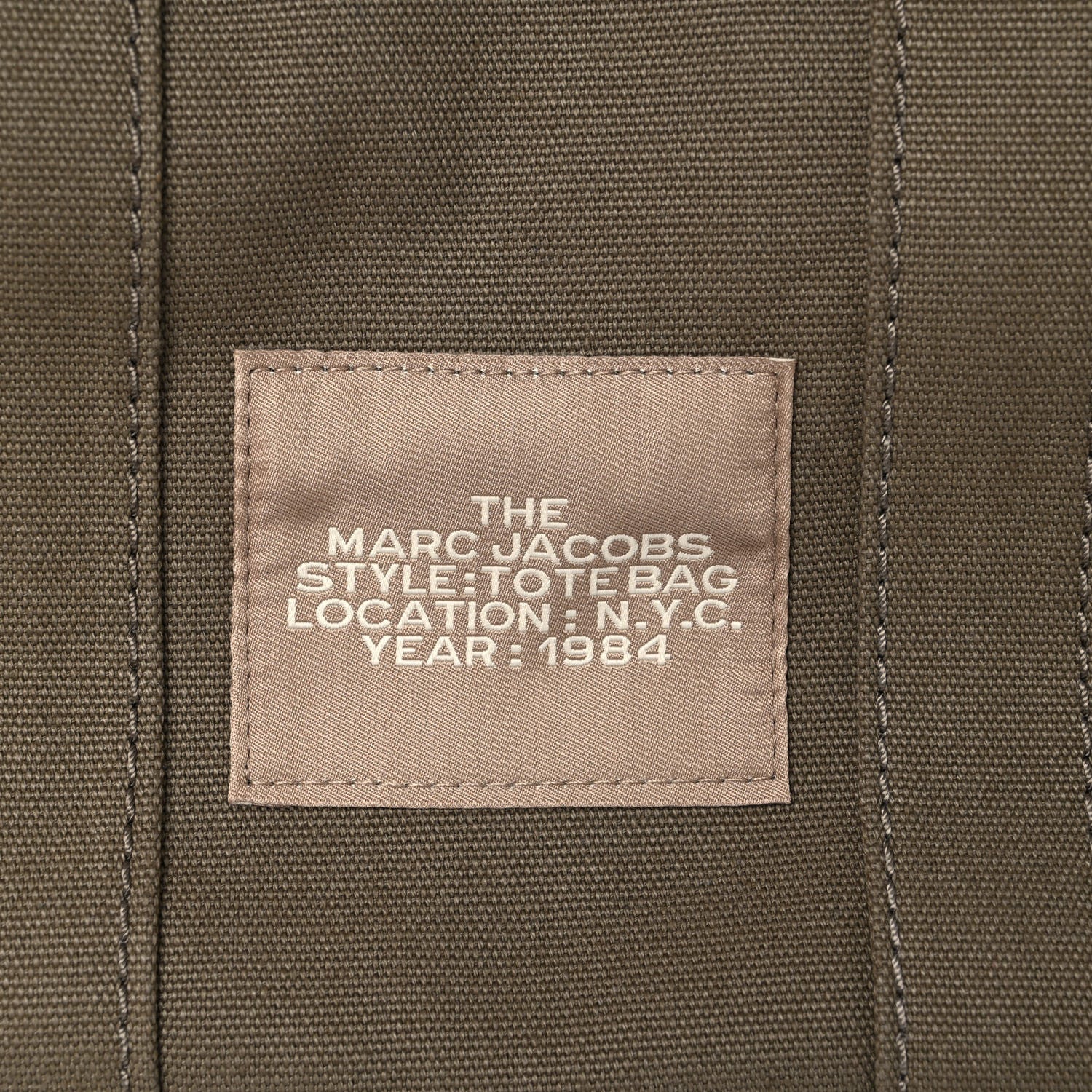 Marc Jacobs Cotton Canvas Mini The Traveler Tote Bag Slate Green 7 of 10