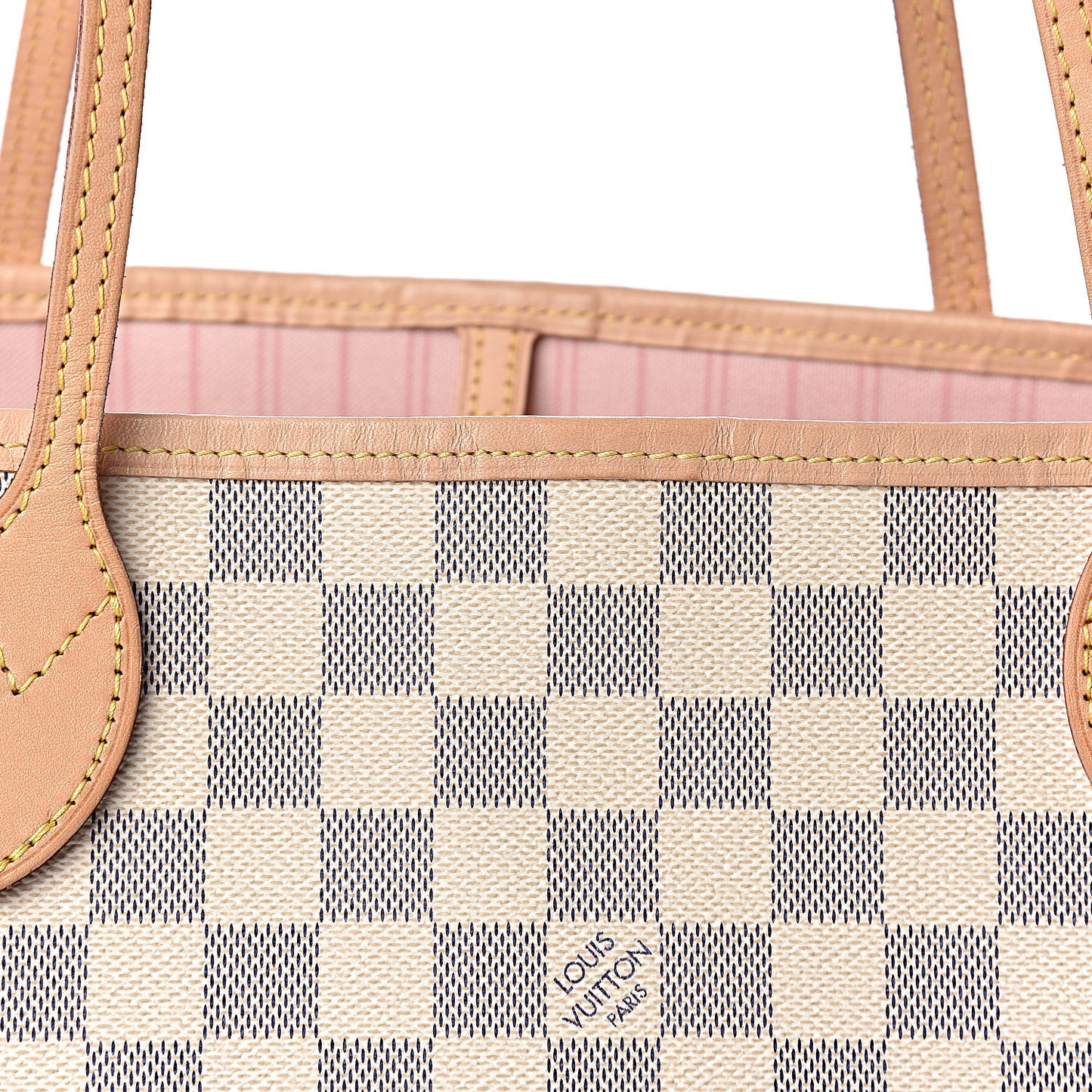Damier Azur Neo Neverfull MM Rose Ballerine