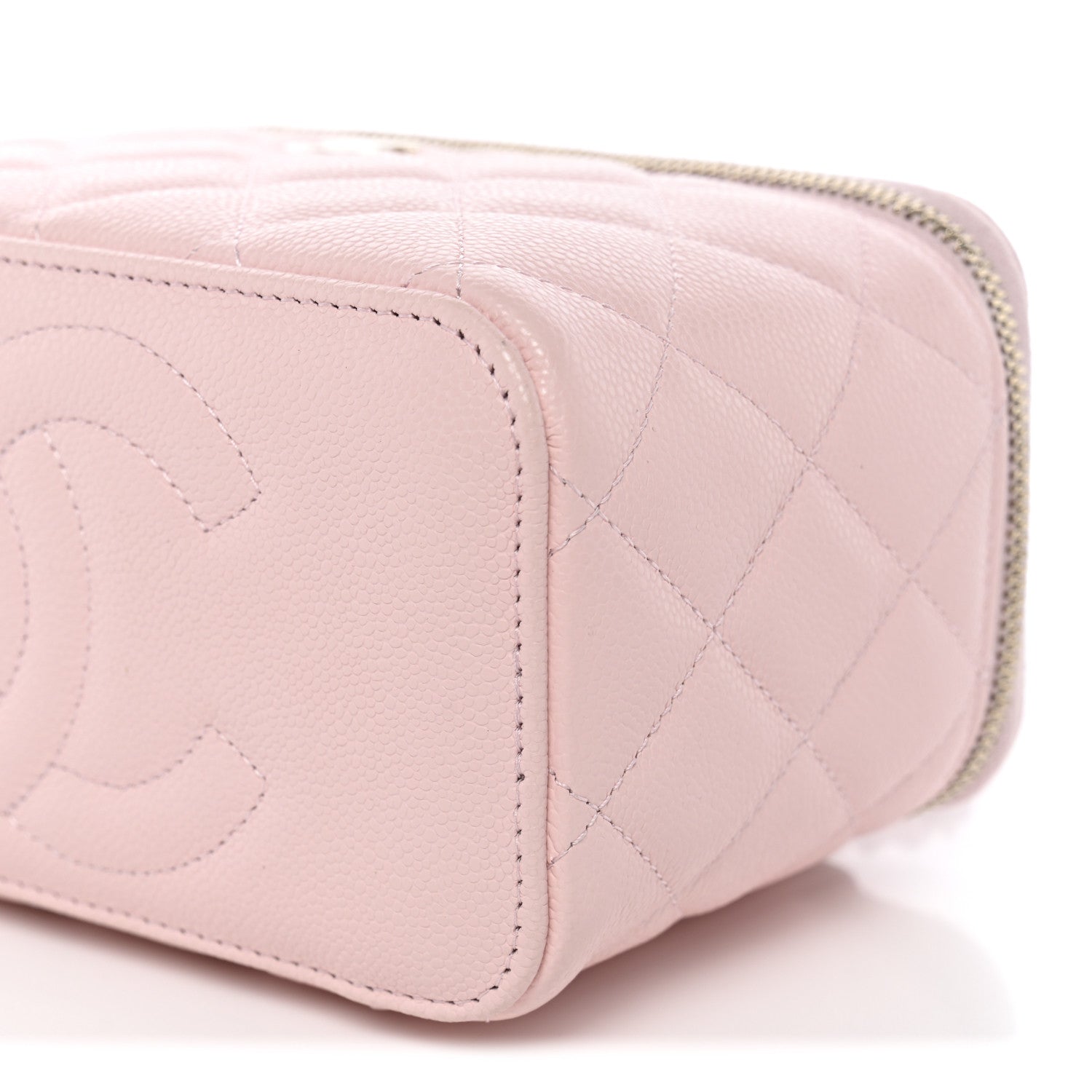 Chanel Caviar Quilted Small Vanity Case With Chain Light Pink 10 of 11