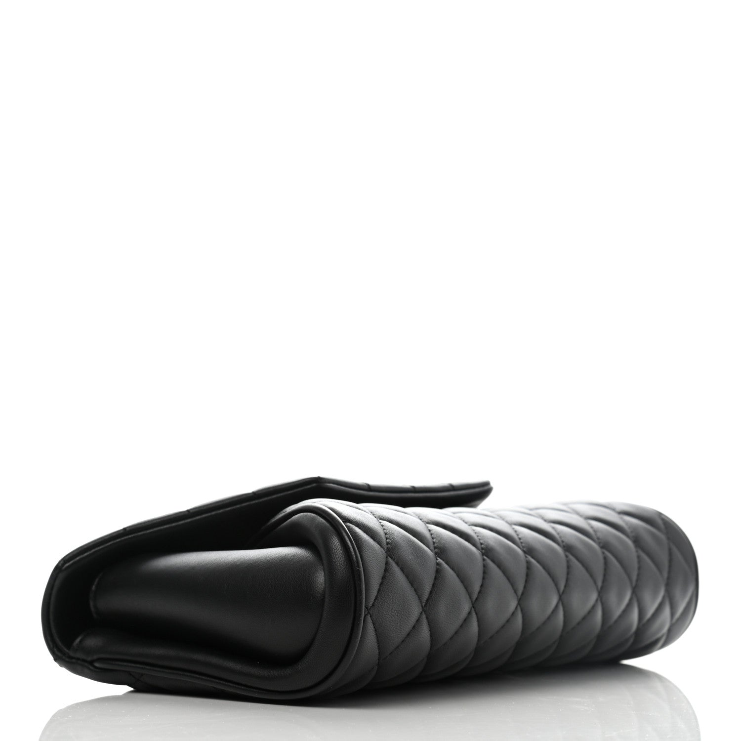 Chanel Lambskin Quilted Fold Up Again Clutch Black 4 of 11