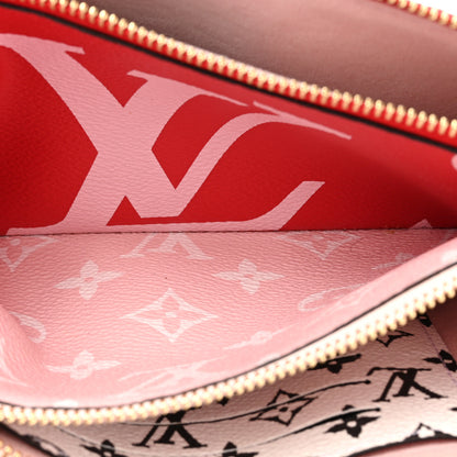Louis Vuitton Monogram Giant Double Zip Pochette Rouge 6 of 13
