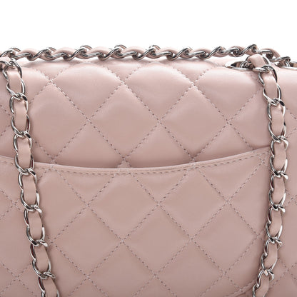 Chanel Lambskin Quilted Medium 3 Flap Light Pink 9 of 11