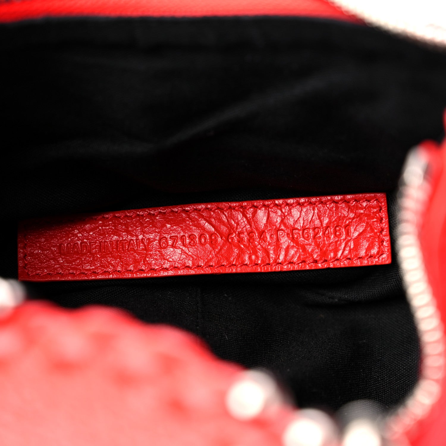 Balenciaga Agneau Arena Pierced Le Cagole Shoulder Bag XS Tomato Red 8 of 10