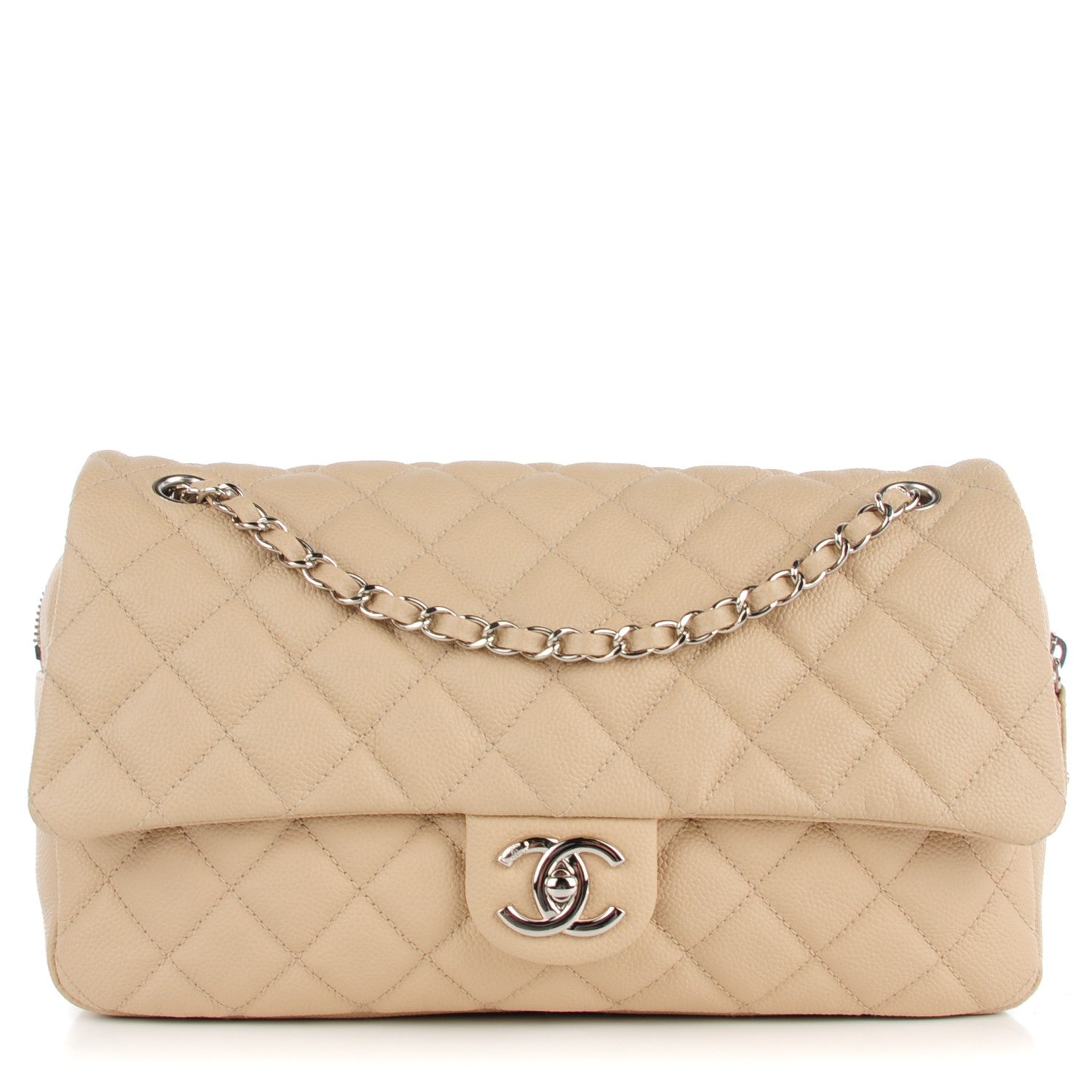 Chanel Caviar Quilted Jumbo Easy Flap Beige 1 of 7