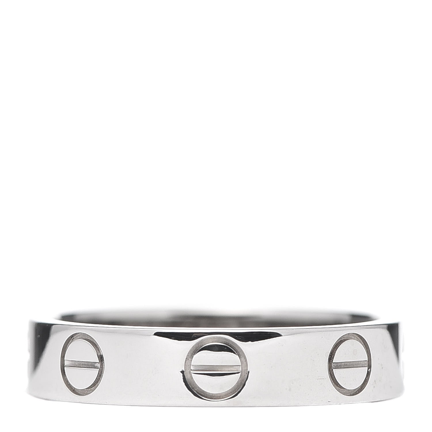 Cartier 18K White Gold 3.5mm LOVE Wedding Band Ring 47 4 1 of 5