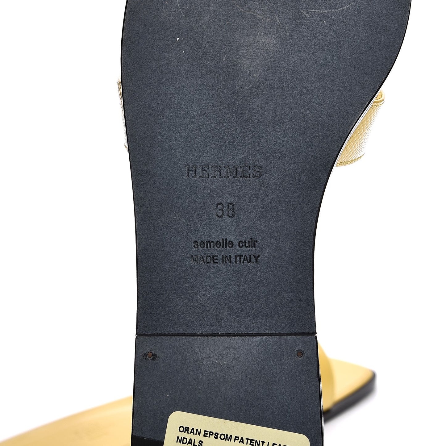 Patent Epsom Oran Sandals 38 Paille