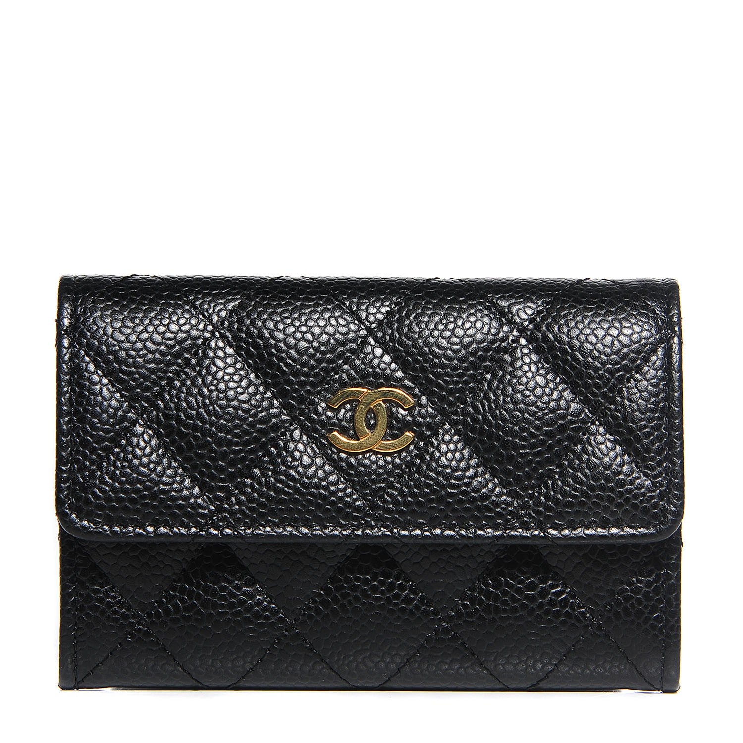 Chanel Caviar Quilted Flap Card Holder Black 1 of 9
