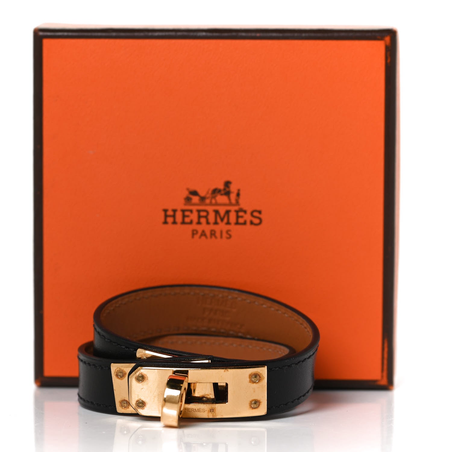 Hermes Box Kelly Double Tour Bracelet S Black 7 of 7