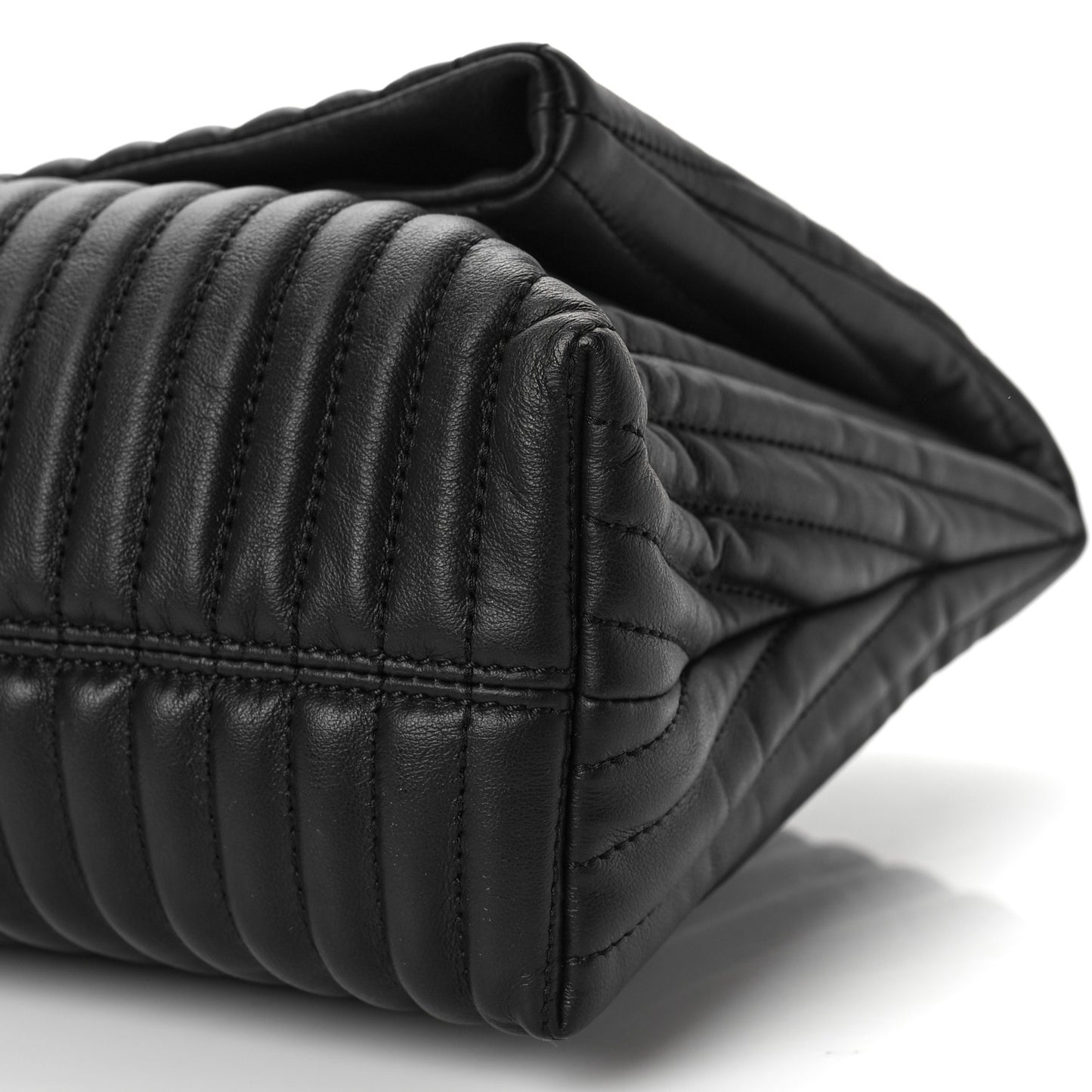 Calfskin Quilted Natalia Clutch Black