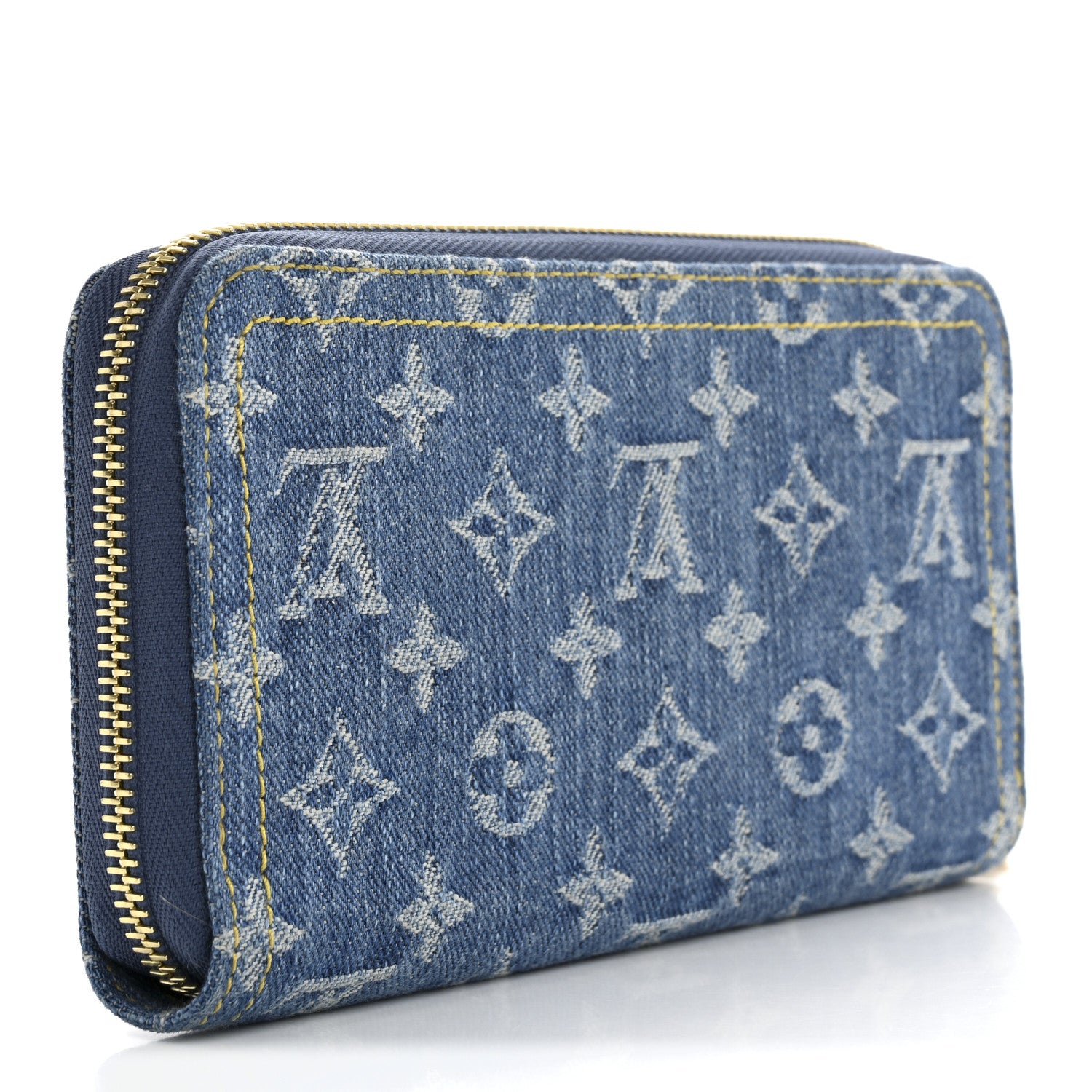 Louis Vuitton LV X TM Monogram Denim Cerises Zippy Wallet Blue 3 of 7