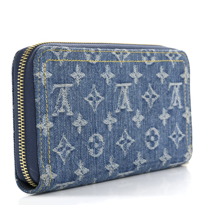 Louis Vuitton LV X TM Monogram Denim Cerises Zippy Wallet Blue 3 of 7