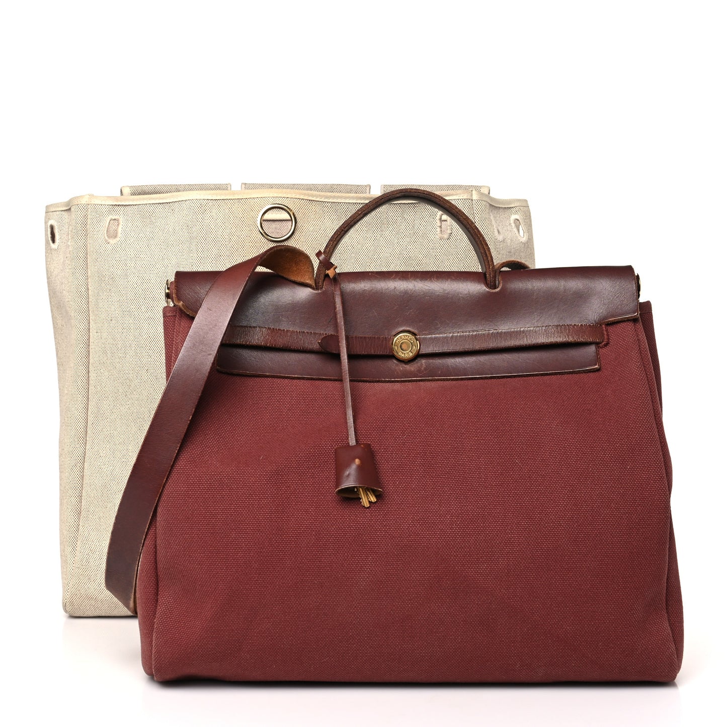 Toile Calfskin Herbag 39 GM Rouge H