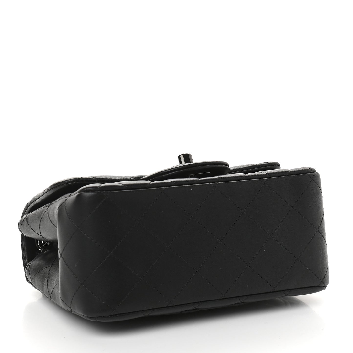 Lambskin Quilted Mini Square Flap So Black