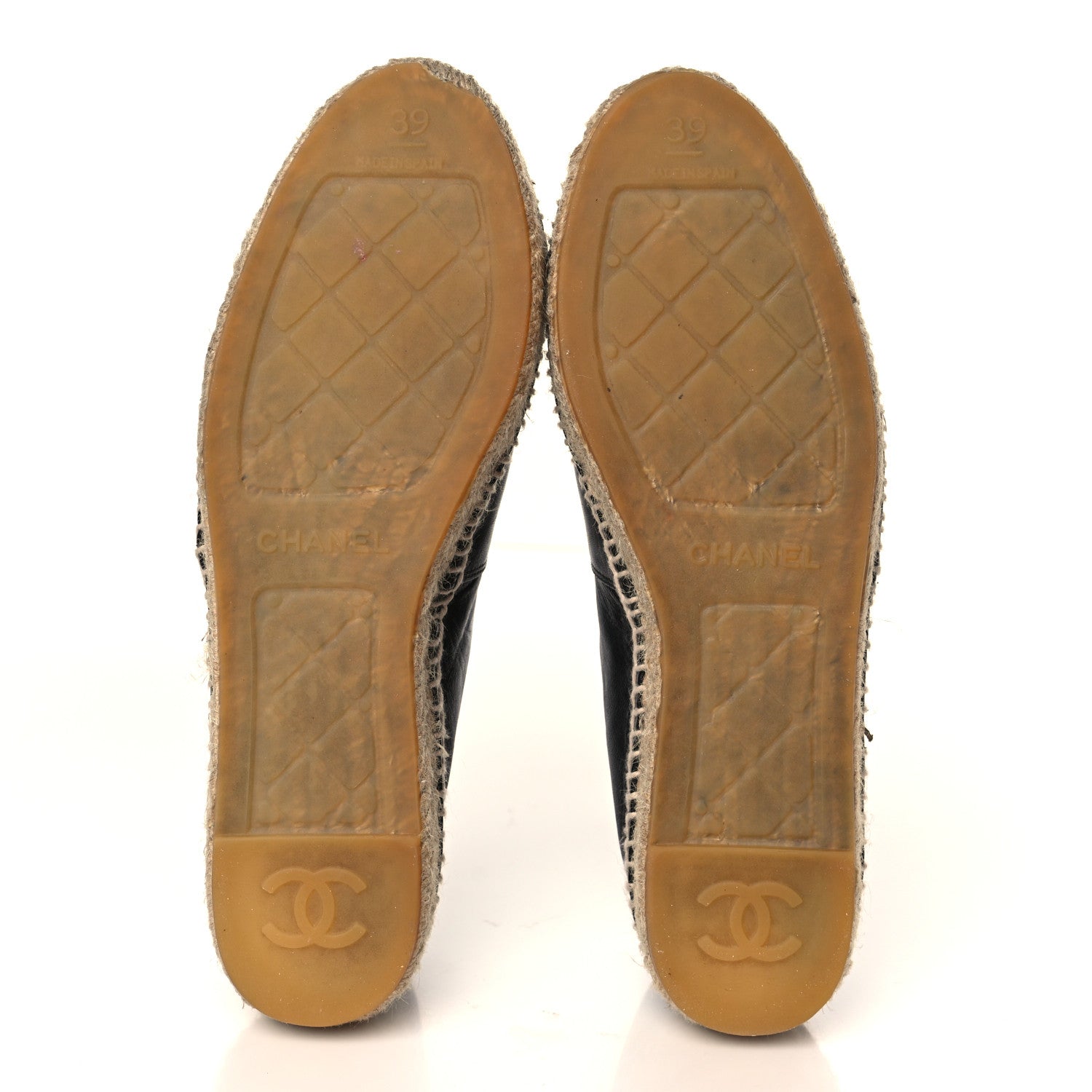 Chanel Lambskin CC Espadrilles 39 Black 5 of 9