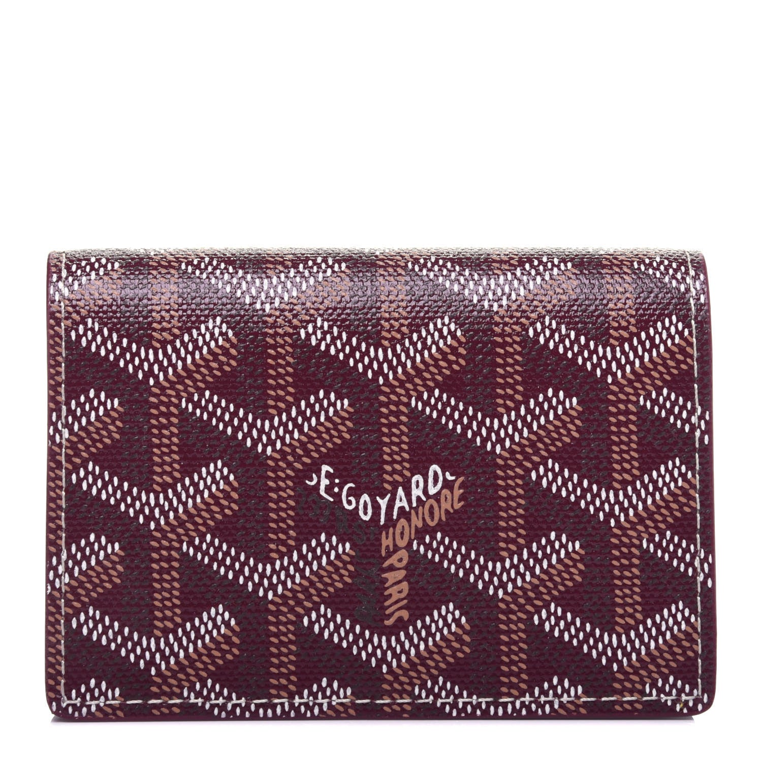 Goyard Goyardine Business Card Holder Burgundy 1 of 9