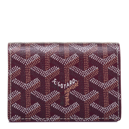 Goyard Goyardine Business Card Holder Burgundy 1 of 9