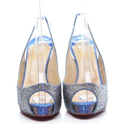 Christian Louboutin Strass No Prive 120 Pumps 39.5 Meridian Blue 2 of 9