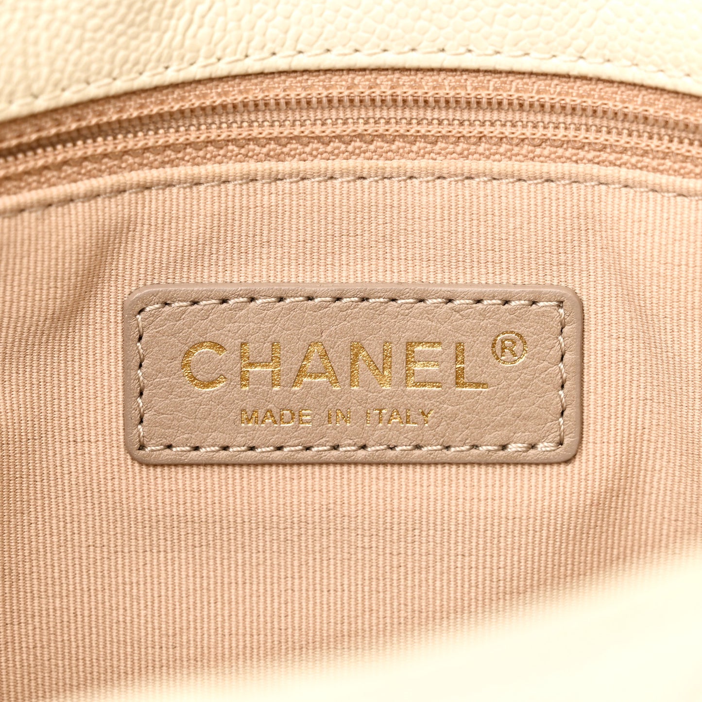 Shiny Caviar Quilted Small Chain Melody Flap White