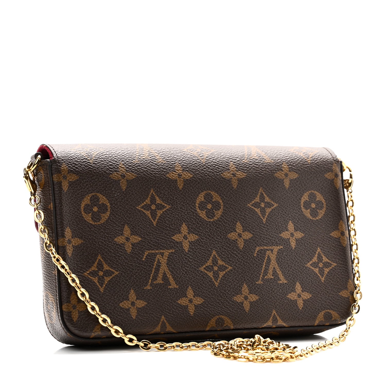 Louis Vuitton Monogram Pochette Felicie Chain Wallet Fuchsia 4 of 11