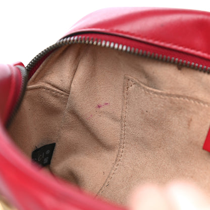 Gucci Calfskin Matelasse Small GG Marmont Chain Shoulder Bag Hibiscus Red 25 of 38