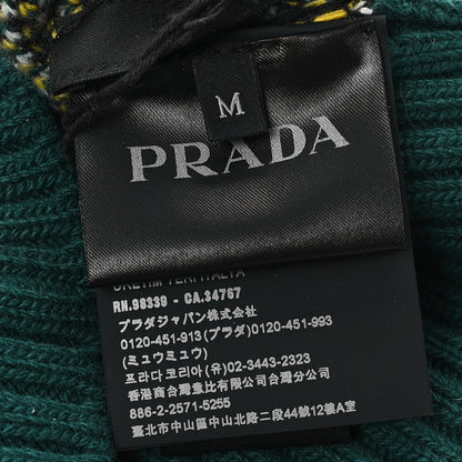 Prada Wool Cashmere Beanie Hat M Smeraldo 4 of 4