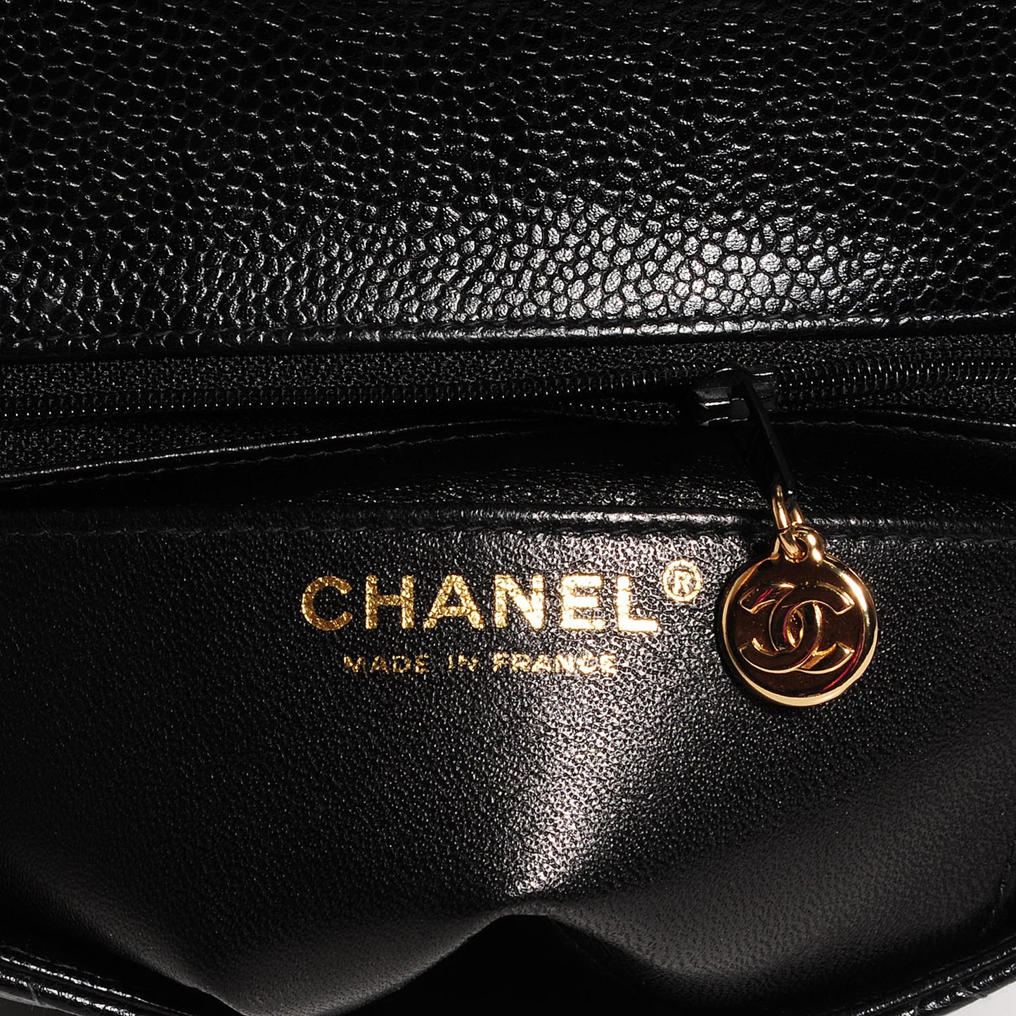 Caviar Quilted Mini Square Flap Bag Black