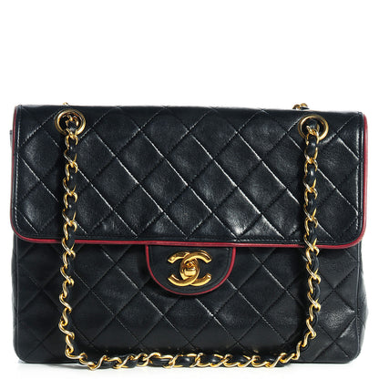 Chanel Lambskin Quilted Bi-Color Small Single Flap Black 1 of 9