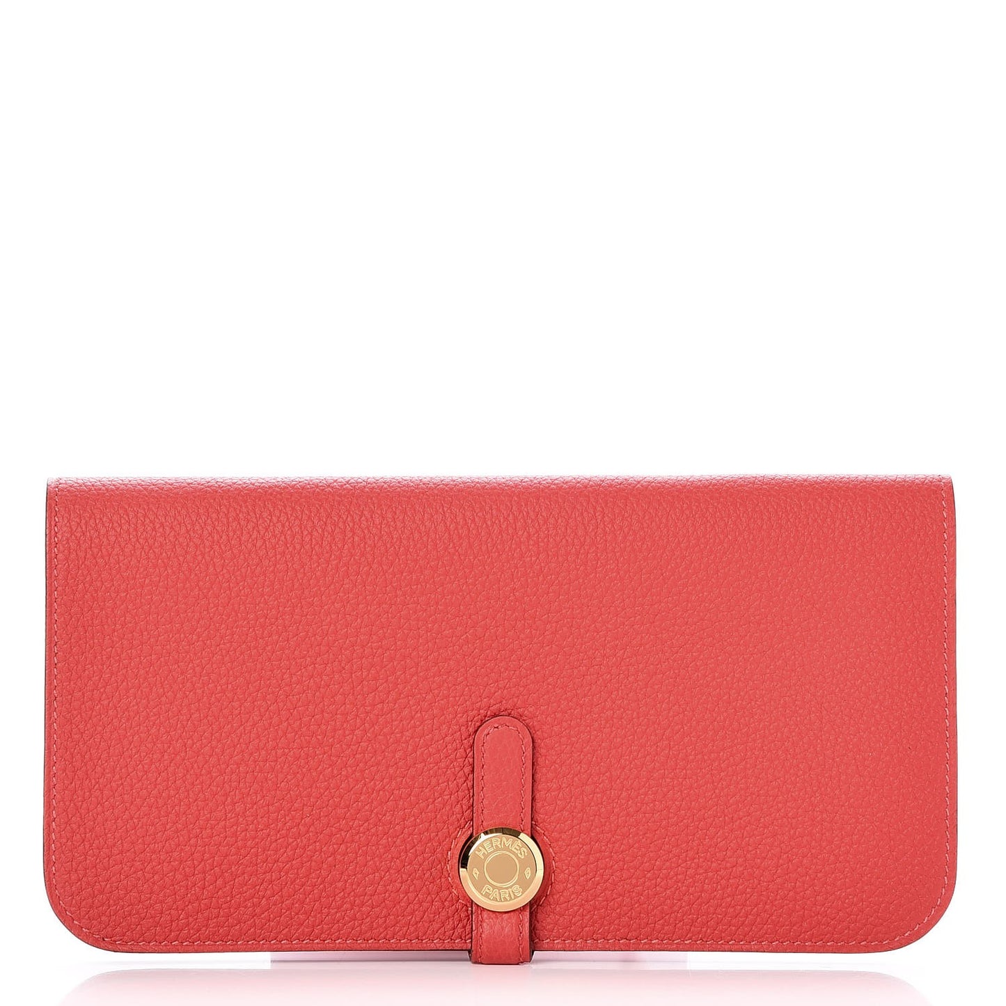 Togo Dogon Recto Verso Wallet Rouge Pivoine