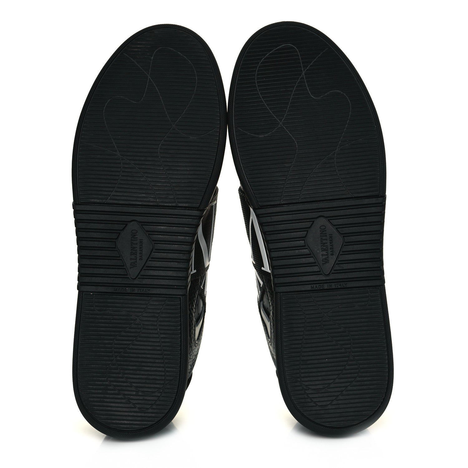 Valentino Garavani Grained Calfskin Mens VL7N Low Top Sneakers 42.5 Black 5 of 9