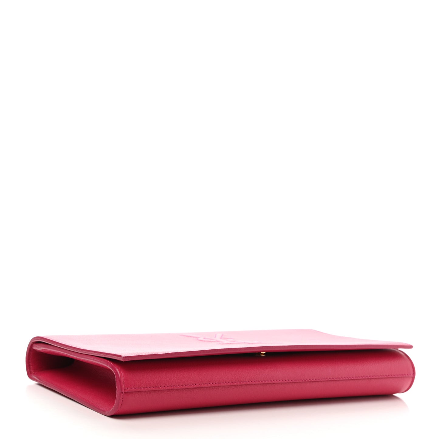 Calfskin Monogram Large Belle De Jour Clutch Lipstick Fuchsia